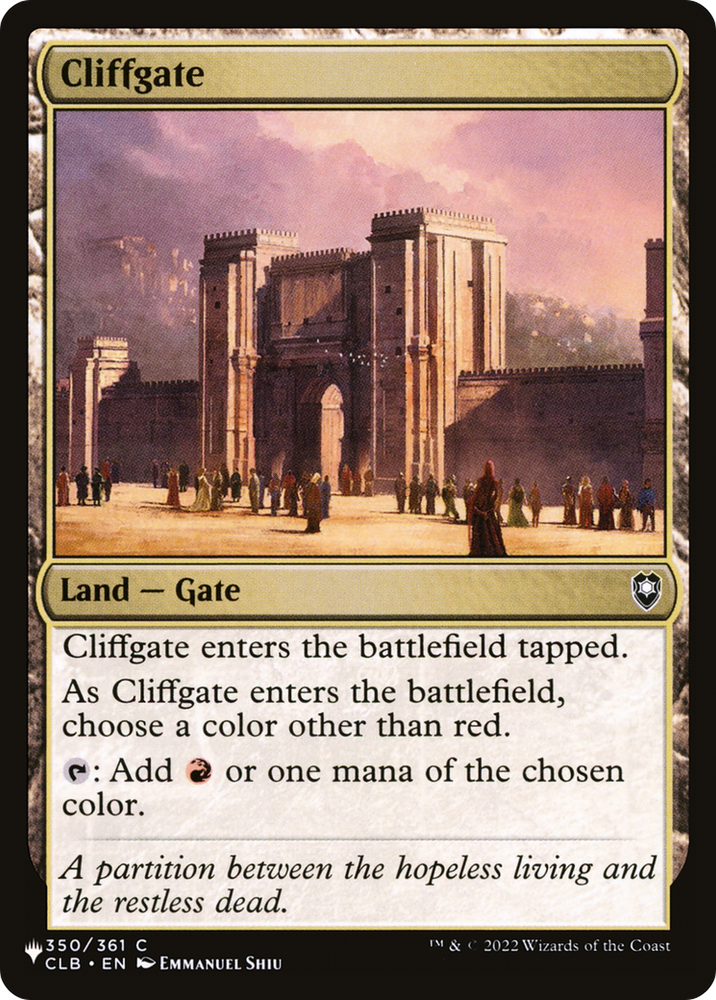 Cliffgate [The List]