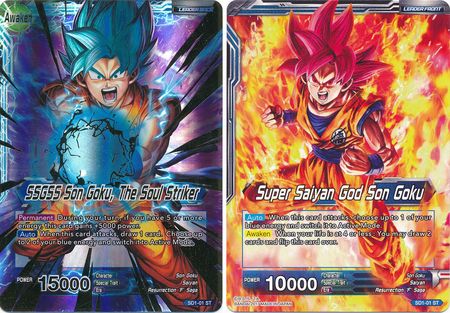 Super Saiyan God Son Goku // SSGSS Son Goku, The Soul Striker (Starter Deck - The Awakening) [SD1-01]