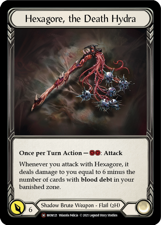 Hexagore, the Death Hydra (Rainbow Foil) [U-MON121-RF] Unlimited Edition Rainbow Foil