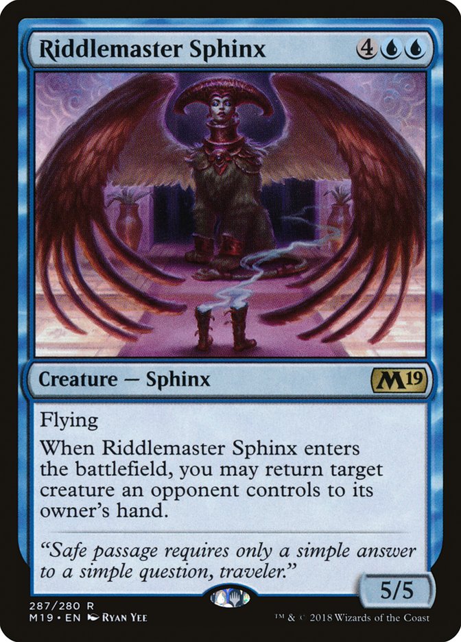 Riddlemaster Sphinx [Core Set 2019]