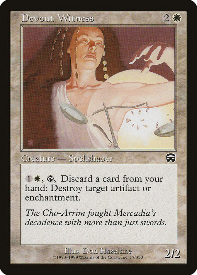 Devout Witness [Mercadian Masques]